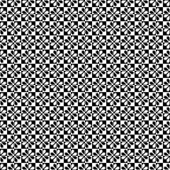 Seamless decorative pattern with a flowers and optical illusion