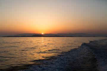 Fototapeta na wymiar 船から見る風景