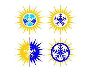snowflake and sun logo