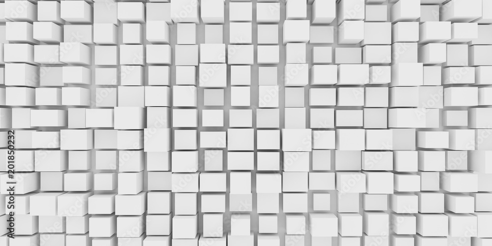 Poster Abstract various size of white box in grid pattern,Concept of urban city planning.Architecture element .
