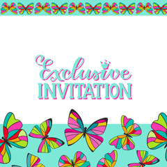 Exclusive Invitation Colorful Card Template