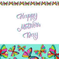 Greeting Card Happy Mothers Day Template