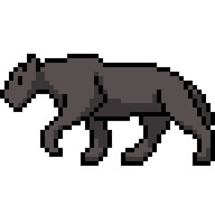vector pixel art panther