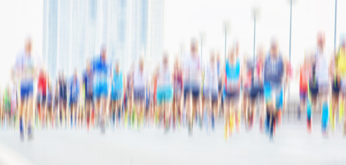 Fototapety  kolorowa sylwetka maratończyków