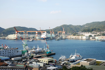 Fototapeta na wymiar the Nagasaki port / 長崎港(ターミナル)