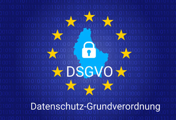 dsgvo - german Datenschutz-Grundverordnung. gdpr - General Data Protection Regulation. vector illustration