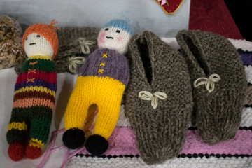 the handmade woolen doll