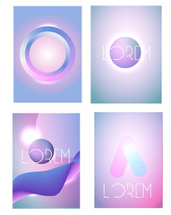 Modern gradient shapes and covers. Design template for banners, placards, posters, flyers, cards. Space futuristic concept