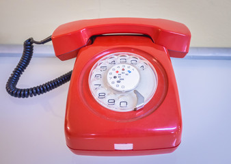 red phone in bunker of Josip Broz Tito near Konjic city in Bosnia and Herzegovina