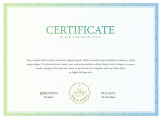 Certificate. Template diploma currency border. - obrazy, fototapety, plakaty