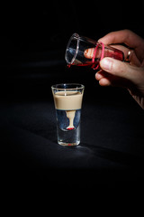 bartender prepares a cocktail