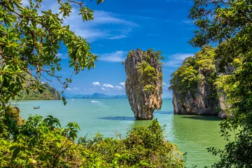 Badkamer foto achterwand Bond Island in Thailand. James Bond Island in Phang Nga Bay, Thailand © Grispb