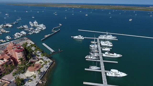 Aerial shots from La Paz bay, Baja California Sur, Mexico.