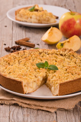 Crumble apple cake. 