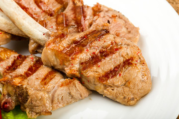 Grilled lamb