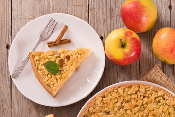 Crumble apple cake. 