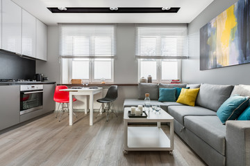 Modern couch and coffee table