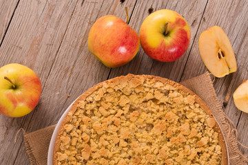 Crumble apple cake. 