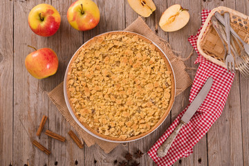 Crumble apple cake. 