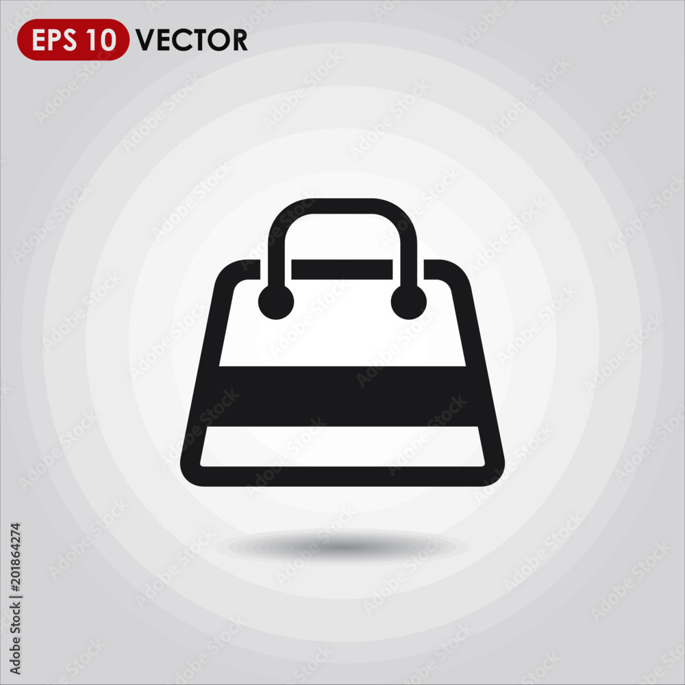 Poster bag single vector icon on light background