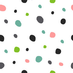 Colorful dots seamless pattern