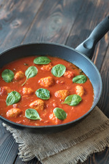 Tomato soup with meatballs