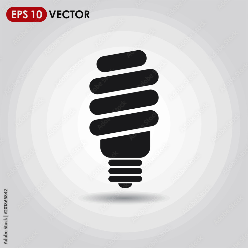 Poster saving lamp single vector icon on light background