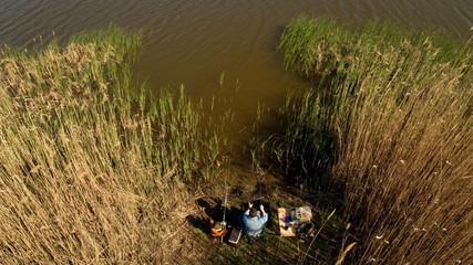 Father and son fishing