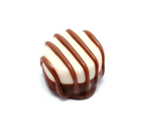 Chocolate candy sweet isolated on a white