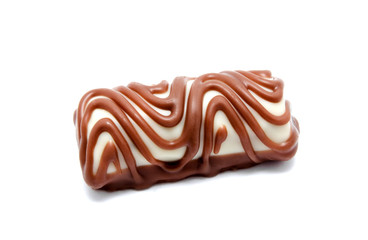 Chocolate candy sweet isolated on a white
