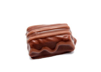 Chocolate candy sweet isolated on a white