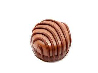 Chocolate candy sweet isolated on a white