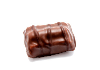 Chocolate candy sweet isolated on a white