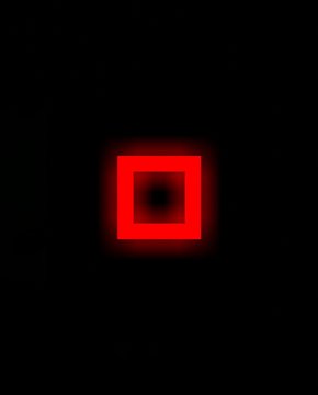 hierarki Canberra erotisk Neon red glowing square box icon on a black background. Stock Illustration  | Adobe Stock