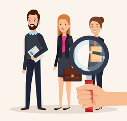 group of people human resources vector illustration design