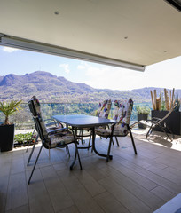 Terrace overlooking the lake of Lugano