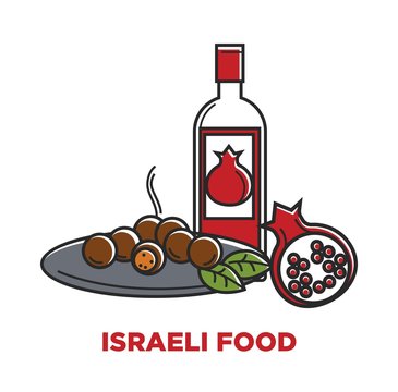 Israeli food and granet wine travel agency promo poster