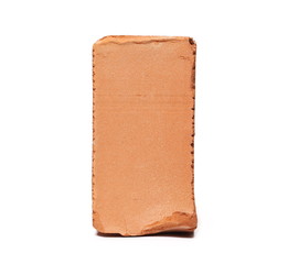 Red brick isolated on white