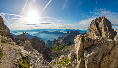 Spectacular mountain panorama.