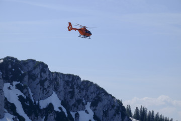 Naklejka na ściany i meble Mountain rescue helicopter