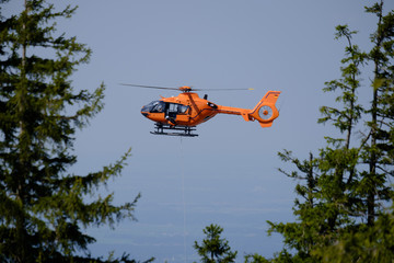 Mountain rescue helicopter
