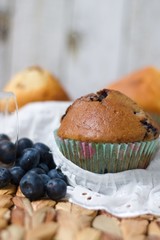 Muffin with blueberries