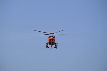 Fototapeta na wymiar Mountain rescue helicopter