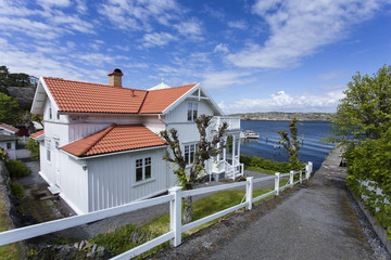 Mansion  and jetty at Styrso