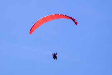 Paraglider in the sky