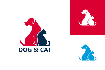 Dog And Cat Logo Template Design Vector, Emblem, Design Concept, Creative Symbol, Icon