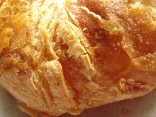 Pastry texture. Close up crispy bakery photo