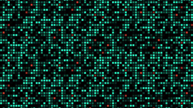 Digital squares data grid background loops. Includes multi-color, single color and mono loops. Depicting random abstract data for use as technology backdrops.