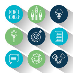 human resources set icons vector illustration design