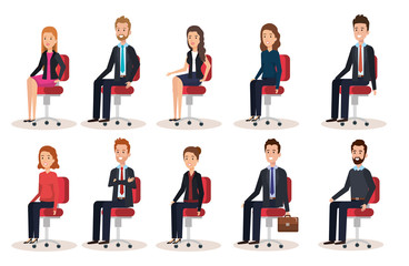 group of people human resources vector illustration design